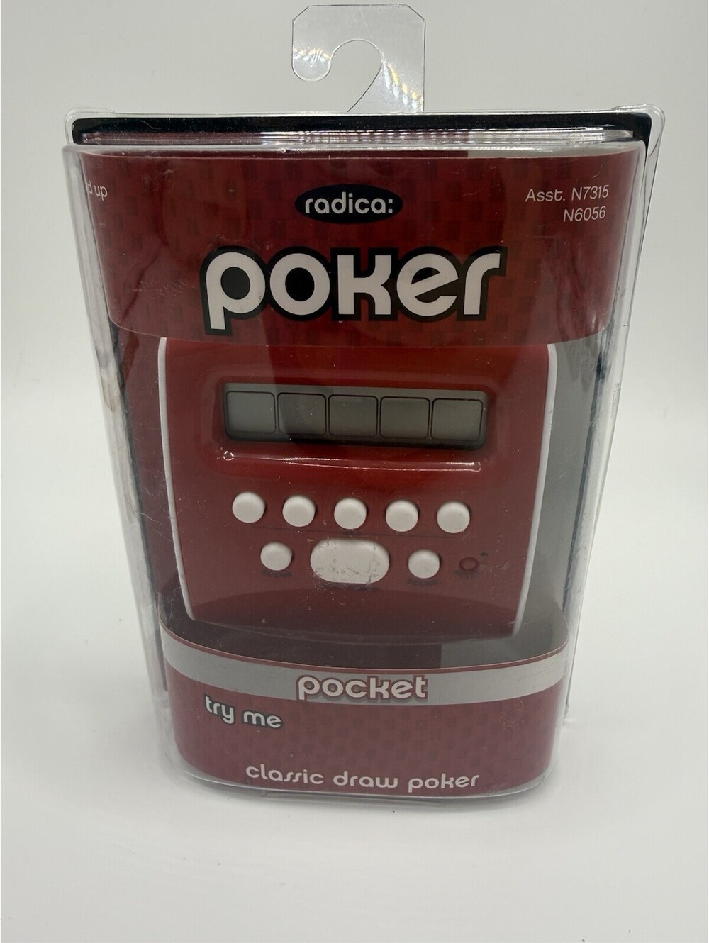 Radica Classic Draw Pocket Poker Red Electronic Handheld Game 2009